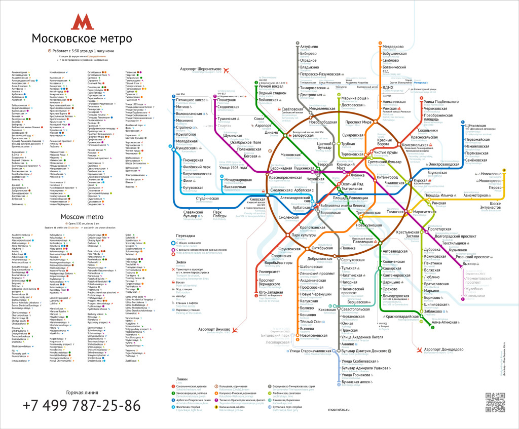 Moscow Metro Map 2013 by Ilya Birman