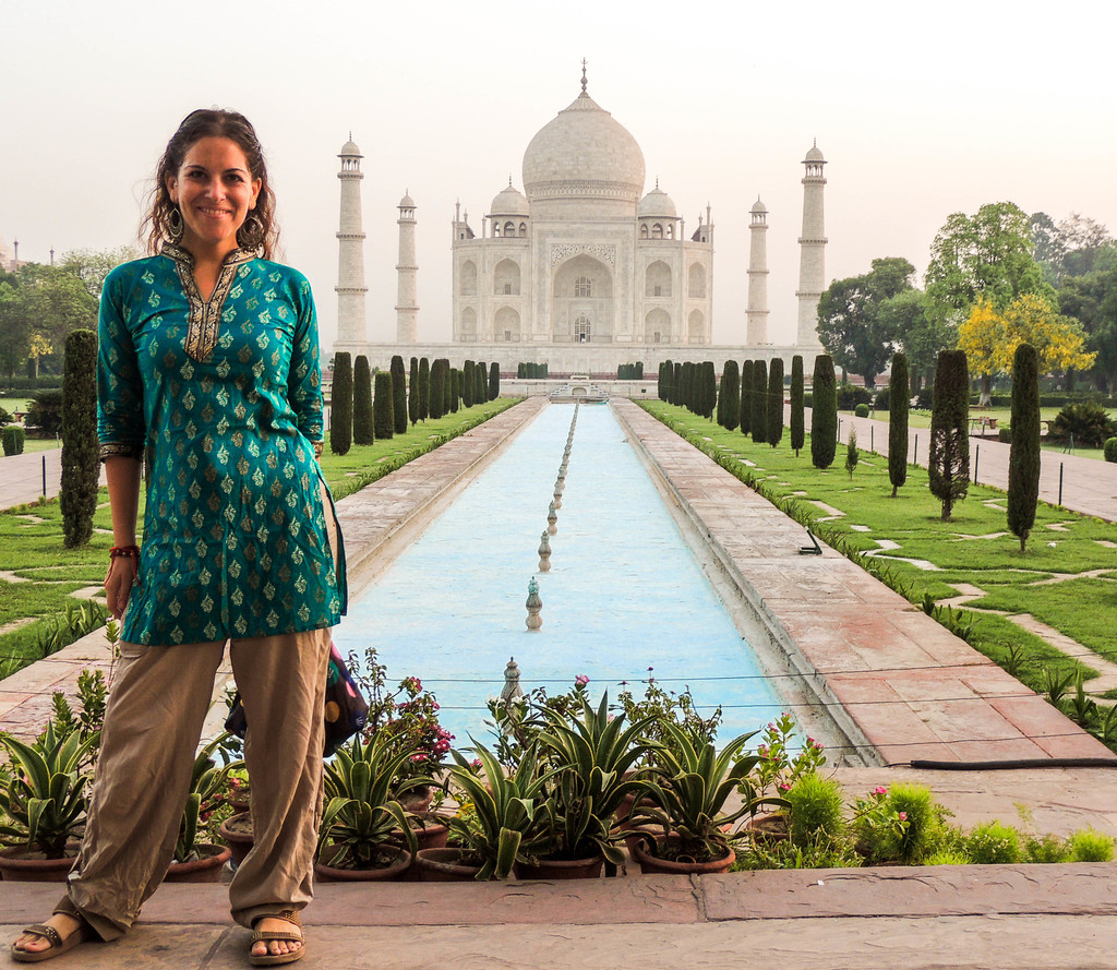 Taj Mahal India at sunrise