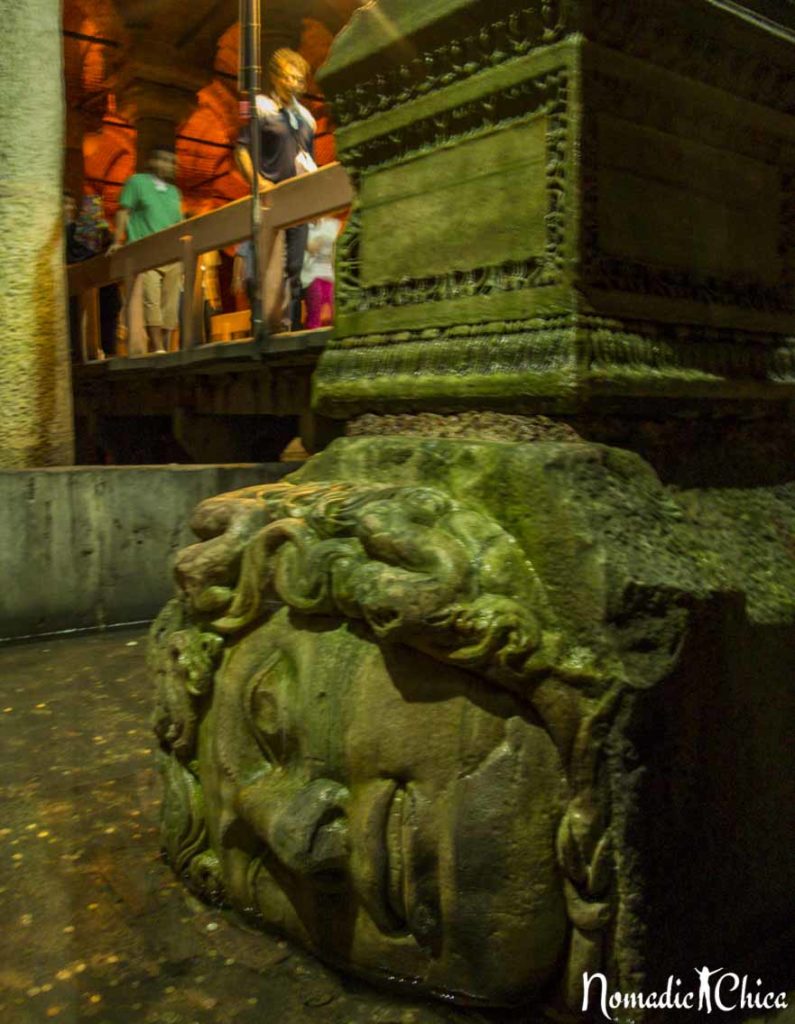 Basilica Cistern Istambul Turkey Medusa