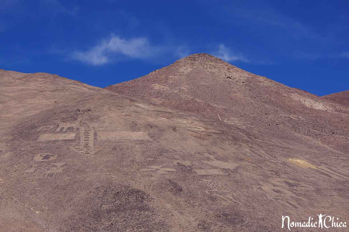 Visiting Cerros Pintados geoglyphs, Chile