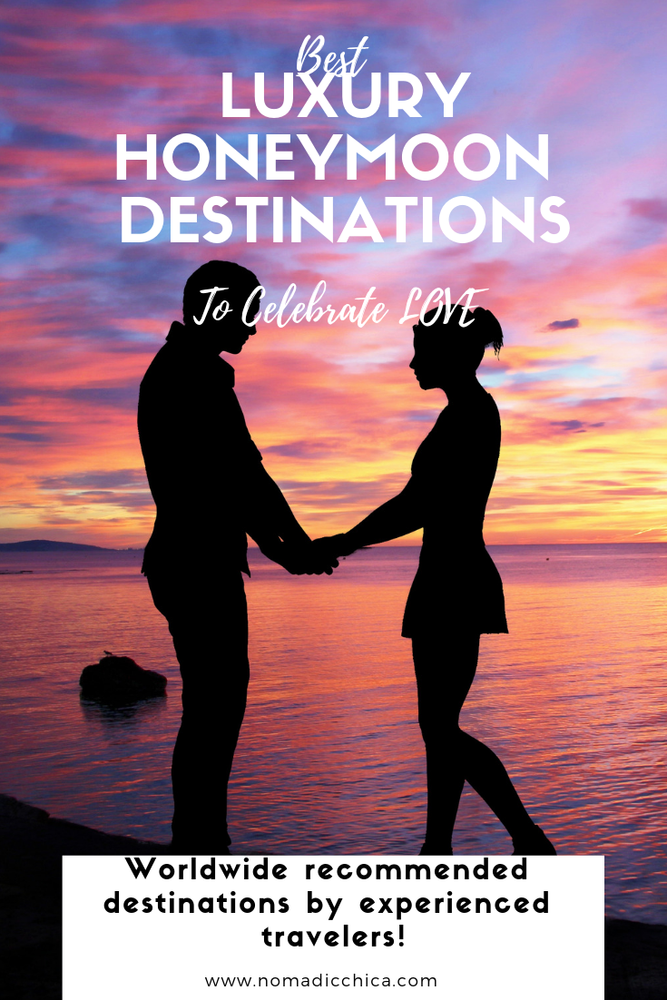 The best Luxury Honeymoon destinations recommended by a selected group of expert travelers. Lots of inspiration to choose and make your best Luxury Honeymoon one of the most memorable trips you will make together! #traveldestinations #honeymoon #luxurytravel #couples by @nomadicchica