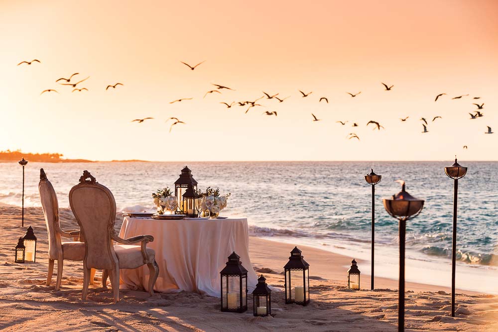 Ocean Club - Bahamas - private dinner Beach 