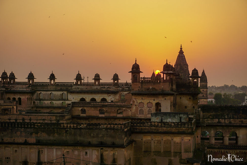 Orchha Palace at Sunset Madhya Pradesh Travel Mart Bhopal India www.nomadicchica.com