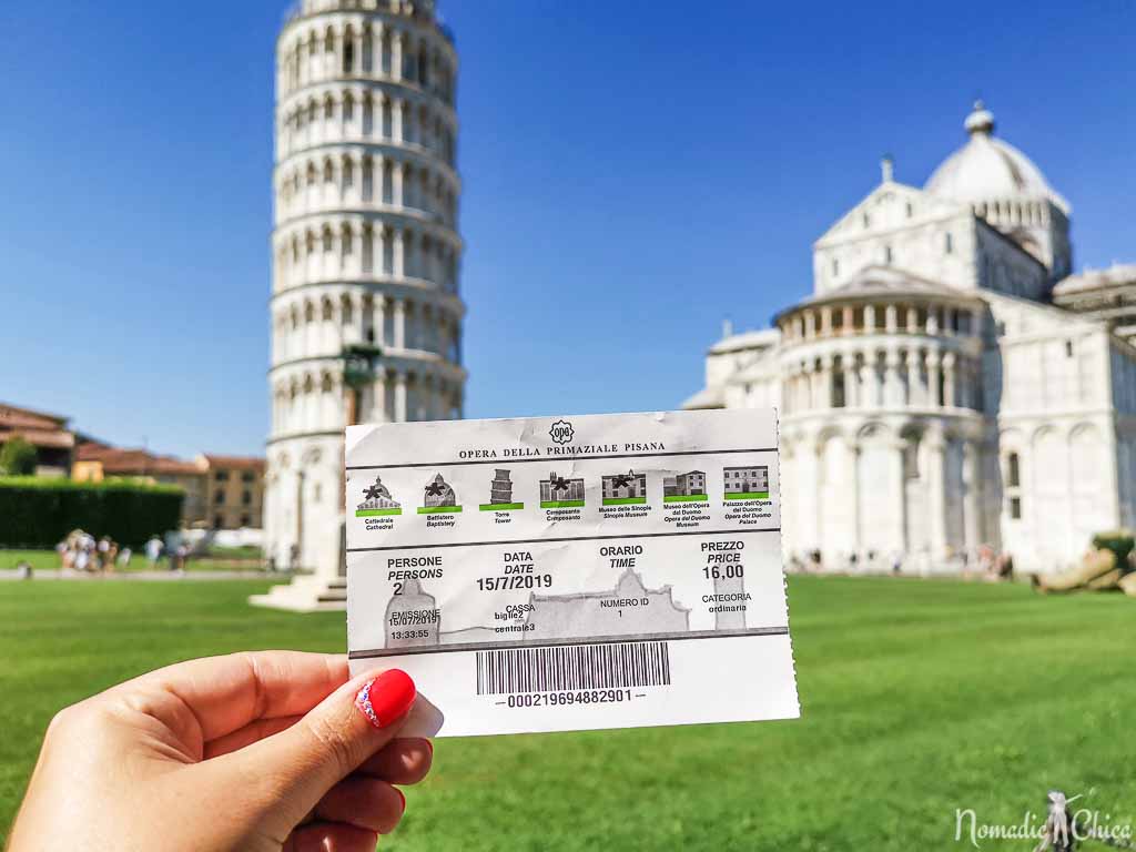 Ticket for monuments in Pisa Italy ncluding the Baptistery, cemetery and Cathedral
