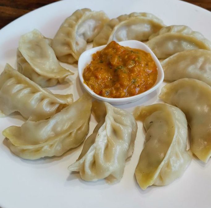 Classic Nepali MOMO Recipe with achar chutney dipping sauces (Nepali Meat and Vegetables Dumplings)