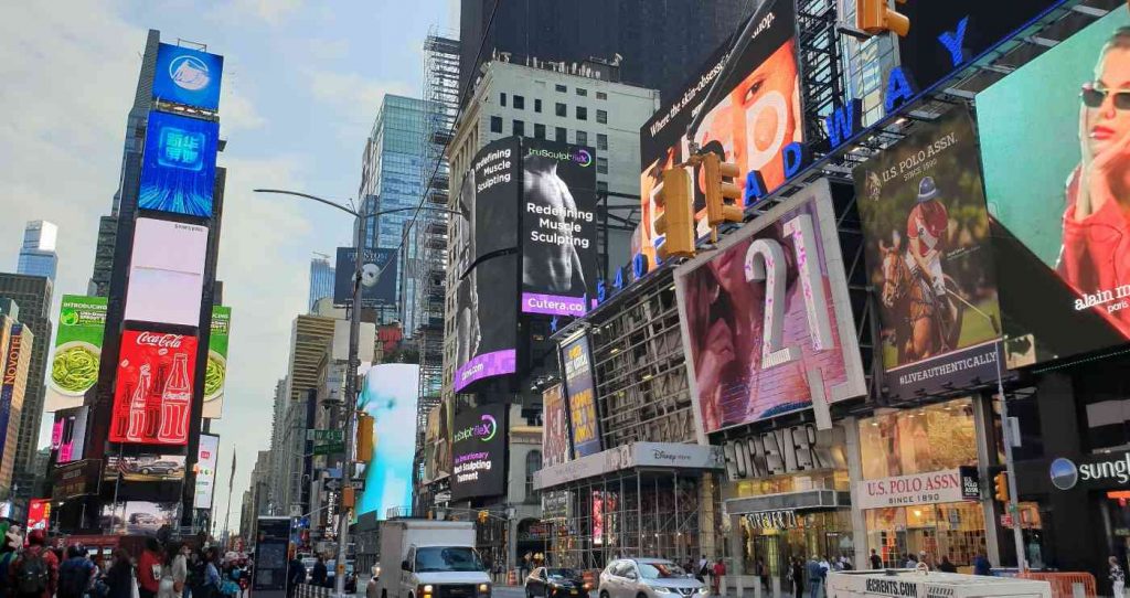 Times Square New York city itinerary