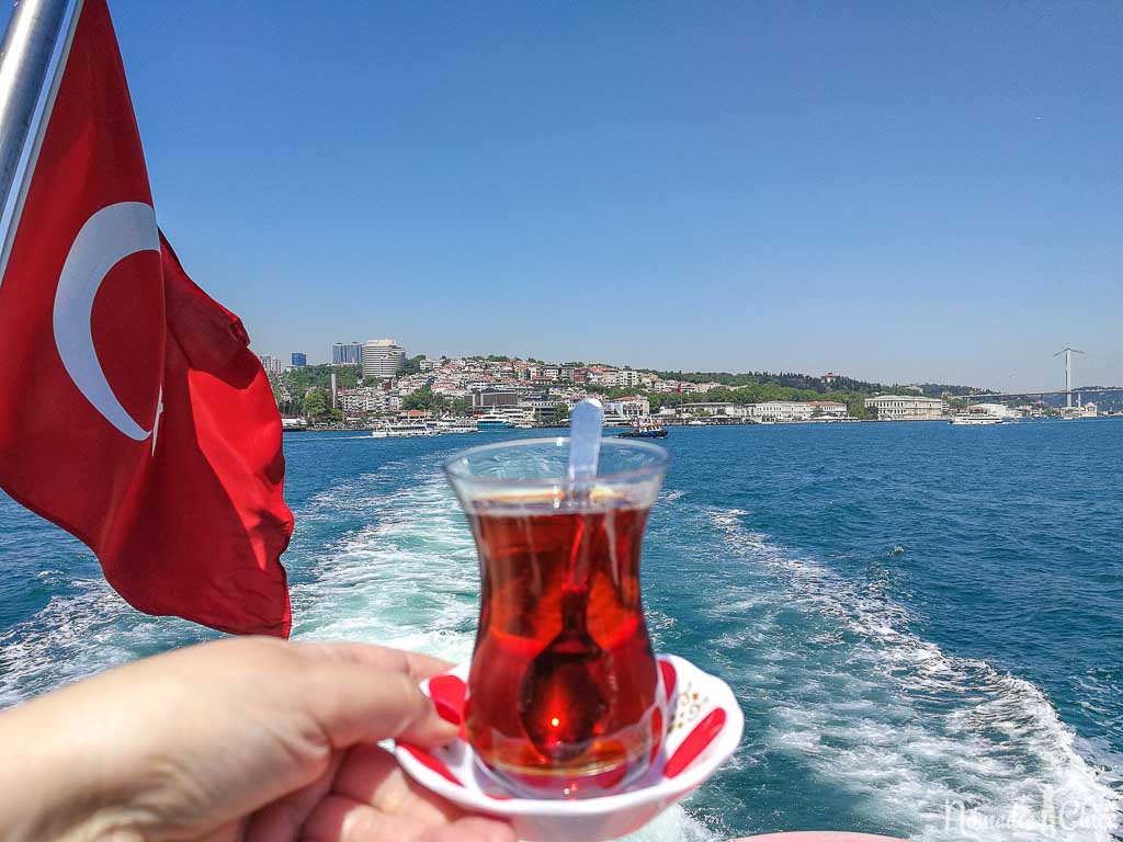 Turkish Tea Istanbul Bosphoris river